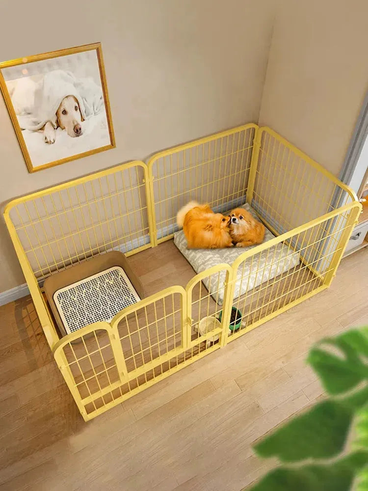 6 Panels Heavy Duty Dog Puppy Playpen Foldable Exercise Puppy Kennel Cage Metal Barrier Playpen for Dog Cat Rabbit Pet Exercise