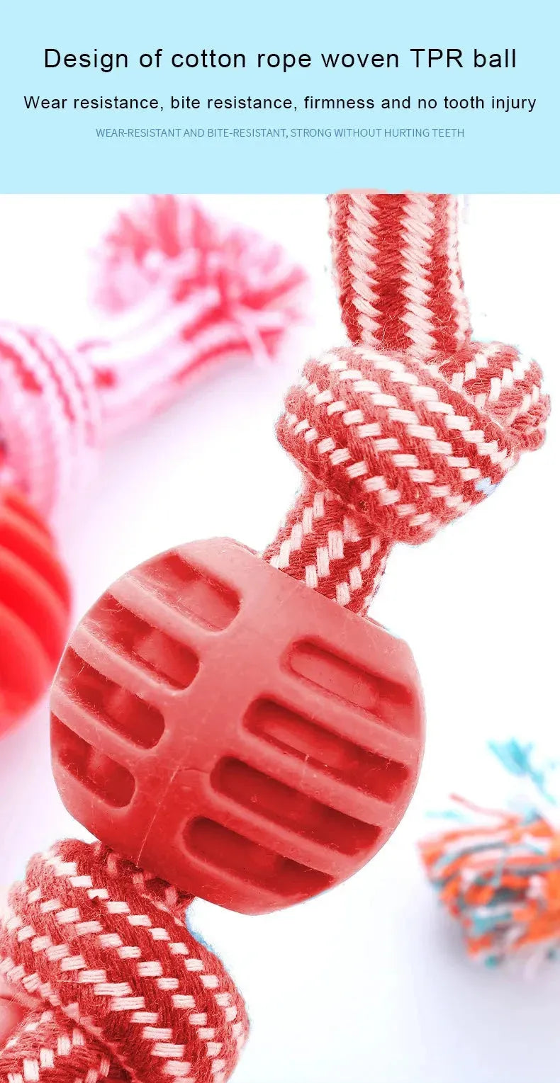 Bite Resistant Dog Rope Toy for Dogs Bite Resist Interactive Cotton Bone Small Puppy Chew Knot Teeth Cleaning Rope Dogs Toys