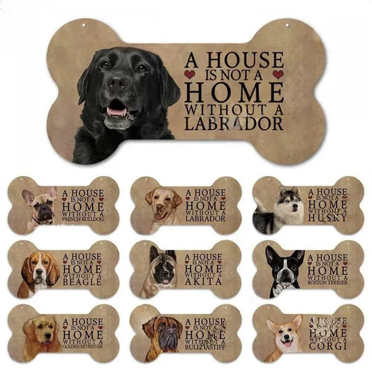 Vintage Decor Dog Bone Sign Plaque Wood Lovely Friendship Wooden Pendant for Wooden Sign Dog House Decoration Wall Decor Dog Tag