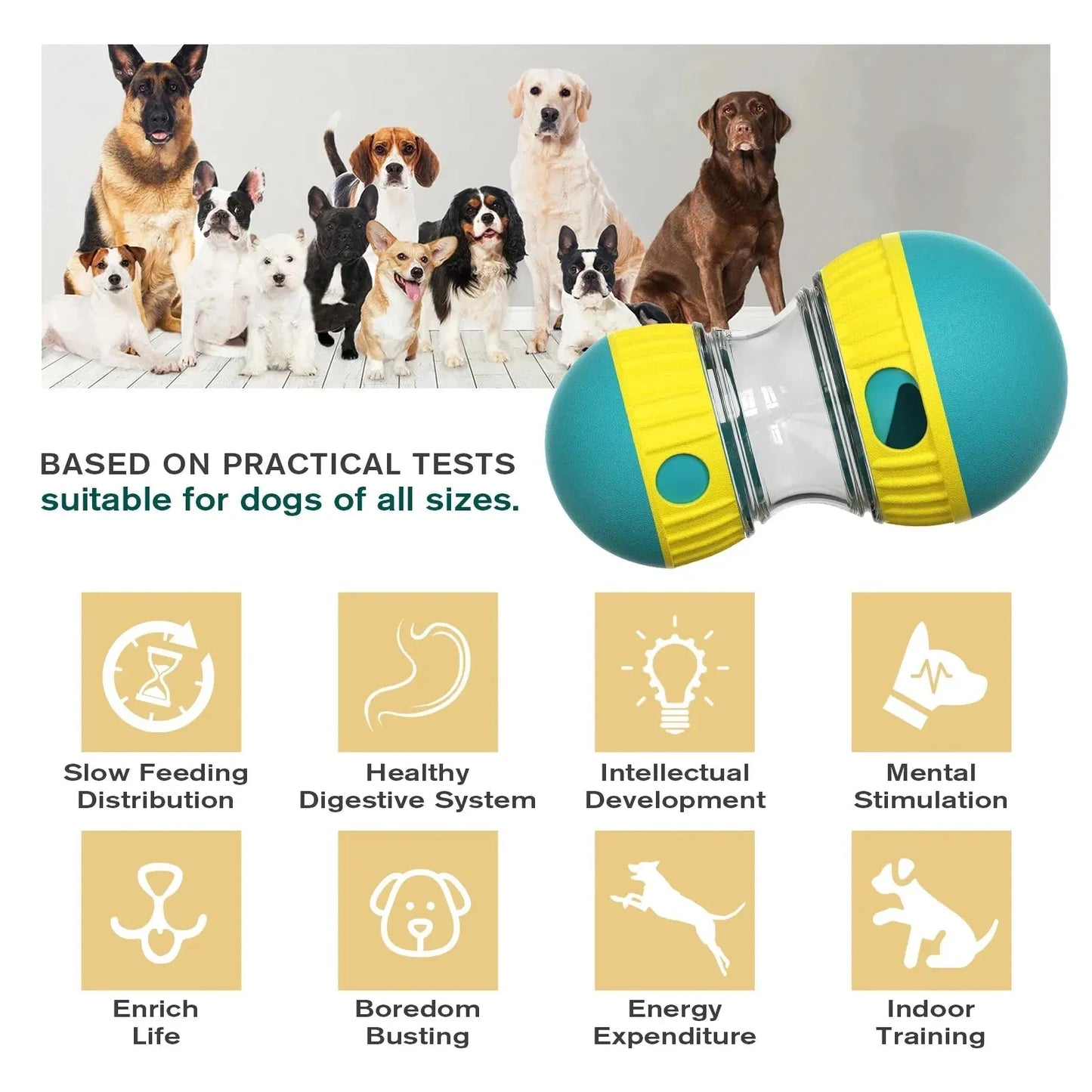 Dog Toy Improve IQ Interactive Puppy Toys For Small Medium Dogs Cat Slow Feeder Ball Labrador Golden Retriever Pet Supplies