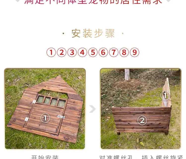 Large Size Corral Dog House Supplies Booth Small Wooden Puppy Dog House Camping Home Casinha De Pet Cachorro Dog Furniture Fg26