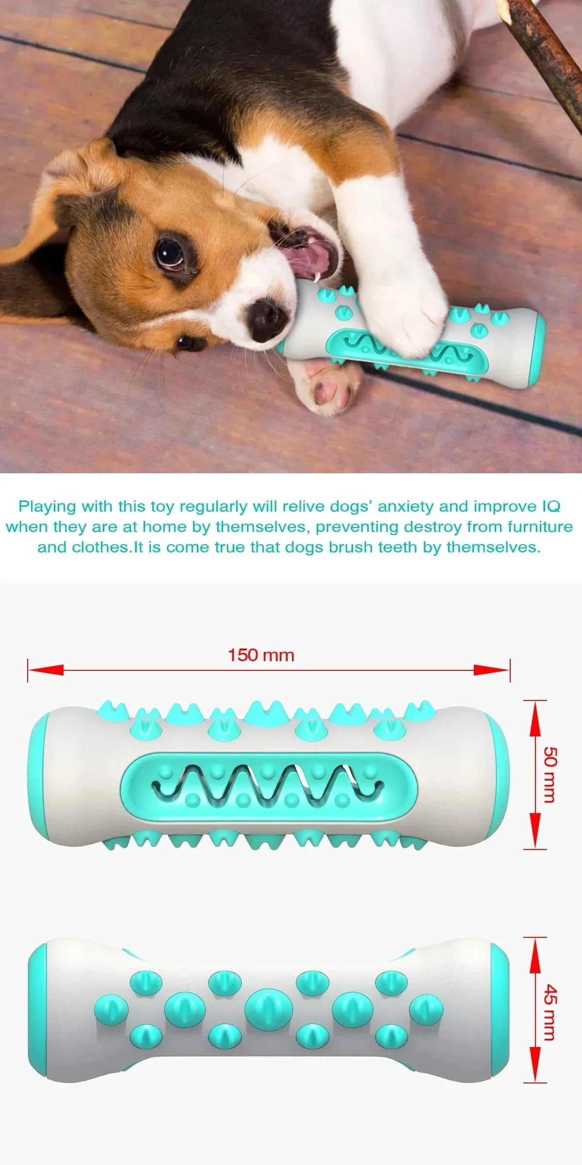 Pet Toothbrush Stick Dog Toy For Medium Large Dog Interactive Bone Chew Toys Bite Resistant Teeth Clean Labrador Beagle Supplies