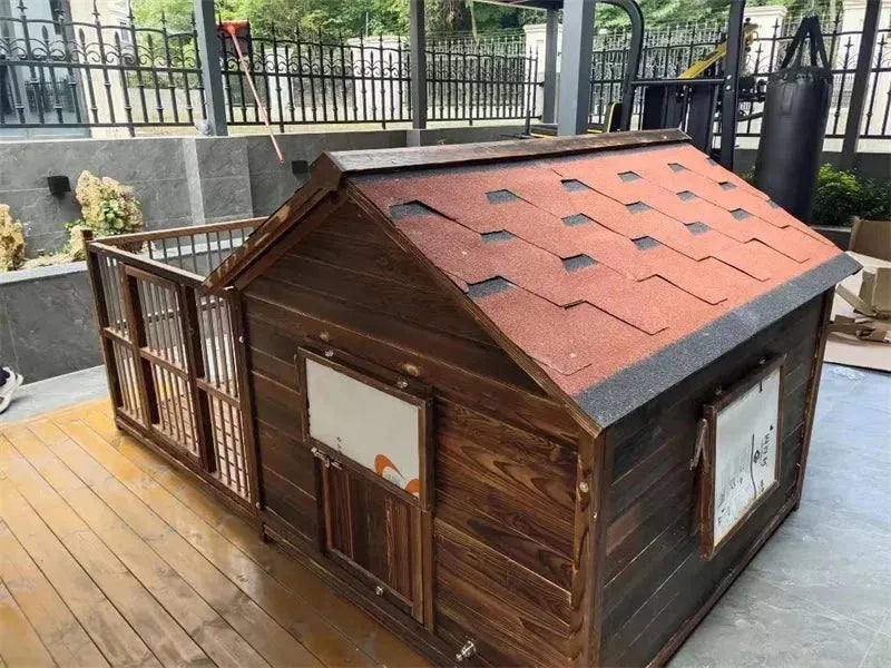 Outdoor Waterproof Kennel Four Seasons Universal Solid Wood Dog Houses Indoor Dog Cage Large Dog House Winter Warm House for Dog