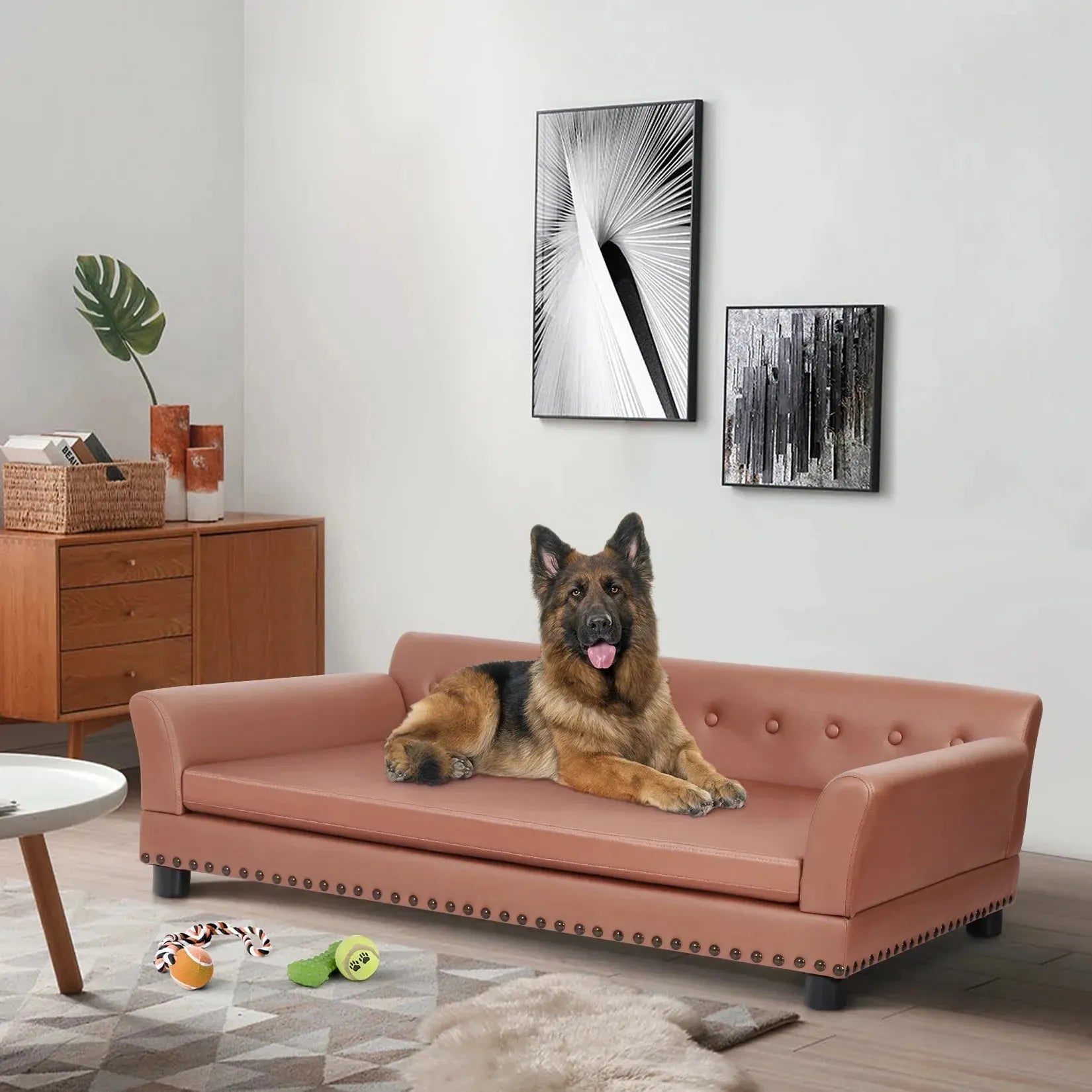 Pet Sofa Bed: BingoPaw Waterproof Sofa-type Dog Bed Pet Snuggle Lounge Bed with Removable Cushion