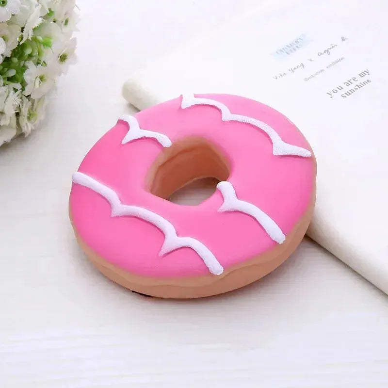 Dog Chewing Toy Simulation Biscuit Cake Anti Bite Latex Plaything Grinding Teeth Cleaning Interactive Training Toys Pet Supplies