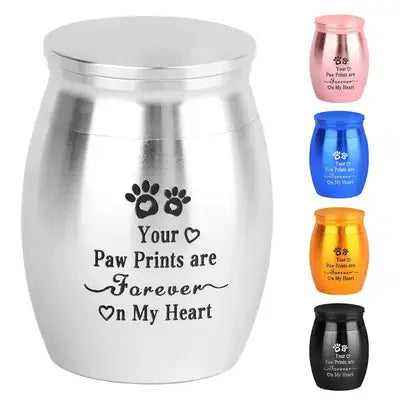 Pet Urn Metal Urn for Pets Portable Dogs Decorative Memorial Keepsake Cats Ashes Keepsake Cremation Ashes Urn for Dogs Cat Birds
