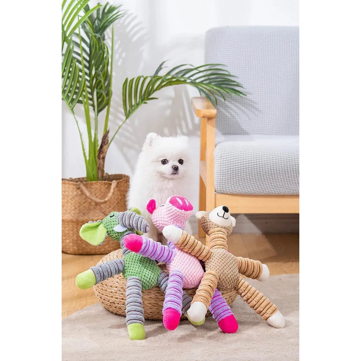 Indestructible Large Dog Sound Squeaky Toys Animals Shape Pet Soft Plush Chew Molar Training Toy Puppy Bite Teeth Dental Toys