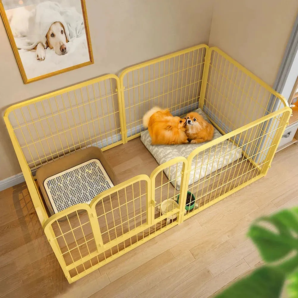 6 Panels Heavy Duty Dog Puppy Playpen Foldable Exercise Puppy Kennel Cage Metal Barrier Playpen for Dog Cat Rabbit Pet Exercise