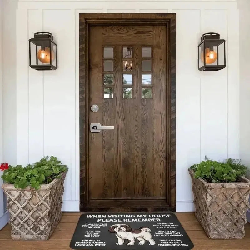 Dog Welcome Mat Entrance Doormat Non-slip Corridor Porch Floor Washable Carpet Indoor Bathroom Bedroom Kitchen Accessories Rug