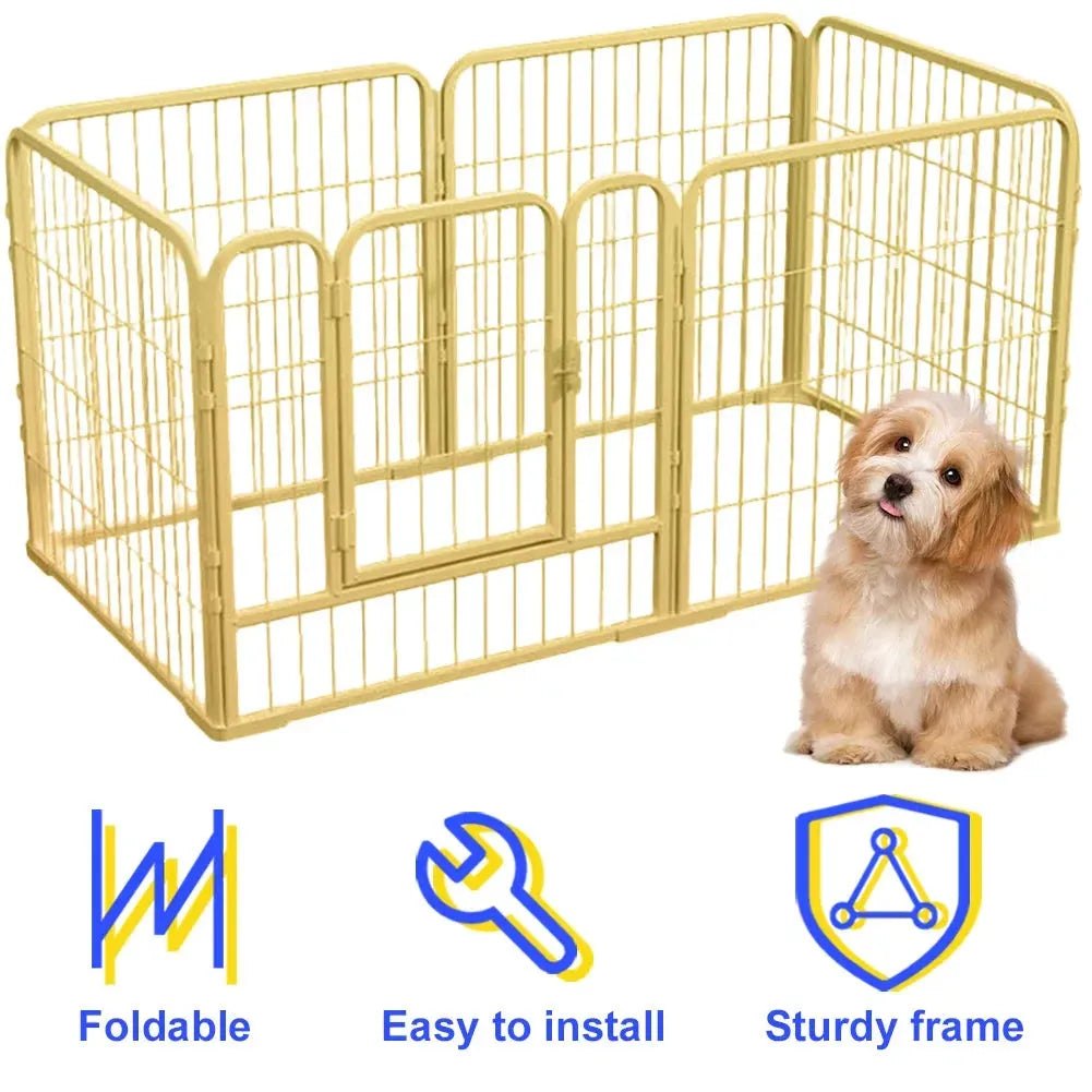 6 Panels Heavy Duty Dog Puppy Playpen Foldable Exercise Puppy Kennel C Finnigan s Play Pen