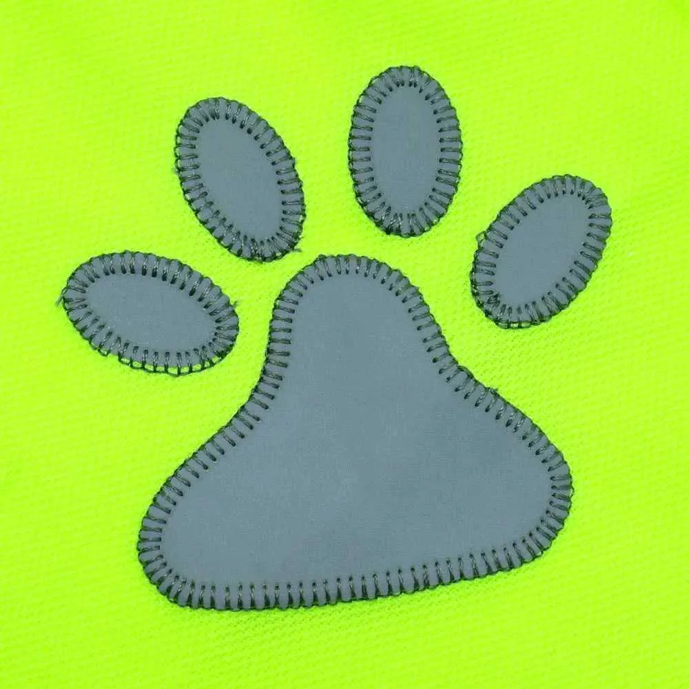 Reflective Nylon Dog Cat Harness Breathable Paw Print Pet Vest Harness Clothes Adjustable for Small Large Dogs Cats Bug Bulldog