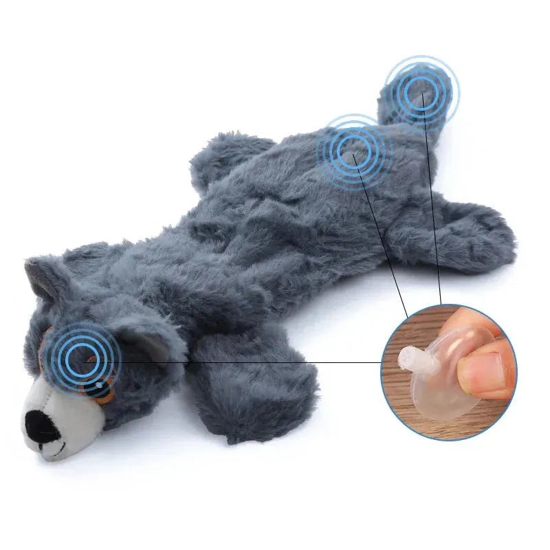 Plush fur shell dog toy Bite resistant vocal pet products Grinding teeth cleaning educational doll