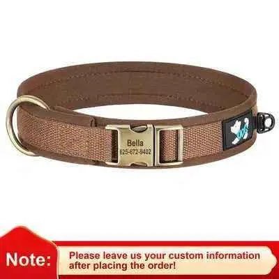 Regal Paws Personalised Leather Dog Collar with Free Engraving