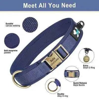 Regal Paws Personalised Leather Dog Collar with Free Engraving