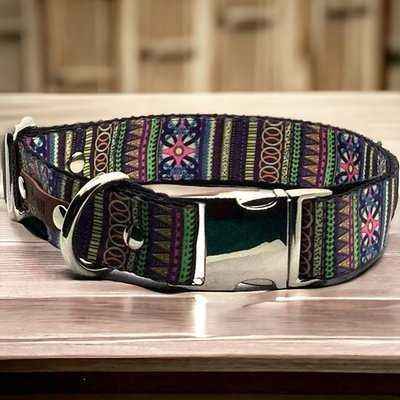Regal Paws Cotton Delight Dog Collar for Large Breeds with Personalised Engraving