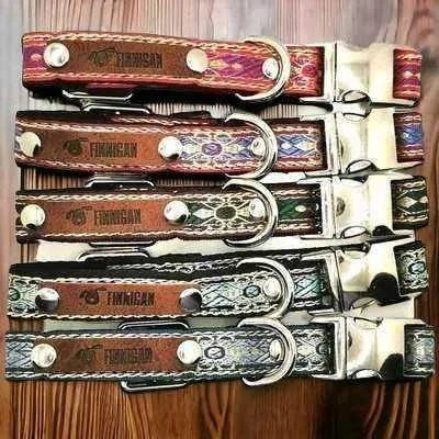 Finnigan Small Dog Collar: Personalised Engraving & Designer Fabrics