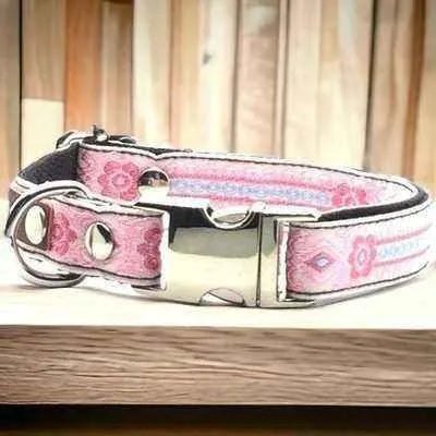 Bespoke Elegance Handmade Cotton Dog Collar for Small Breeds