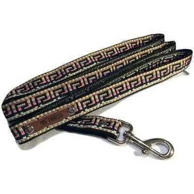 Regal Paws Enchanted Elegance Cotton Dog Collar with Engraved Buckle