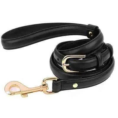 "Luxe Paws Leather Elegance Lead"