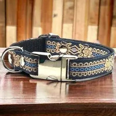 "Personalised Chic Cotton Collar for Small Breeds" - Finnigan's Play Pen