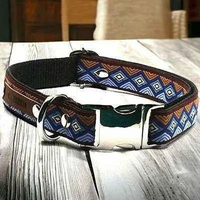 Enchanté Elegance: Designer Handmade Cotton Dog Collar