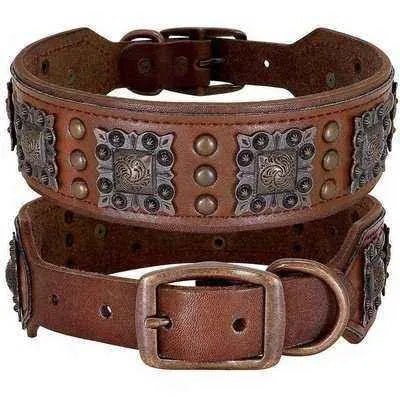 Exquisite Spike Leather Dog Collar