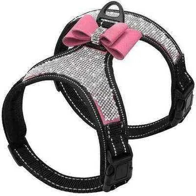 Diamond Dream - Rhinestone Reflective Dog Harness for Small/Medium Breeds