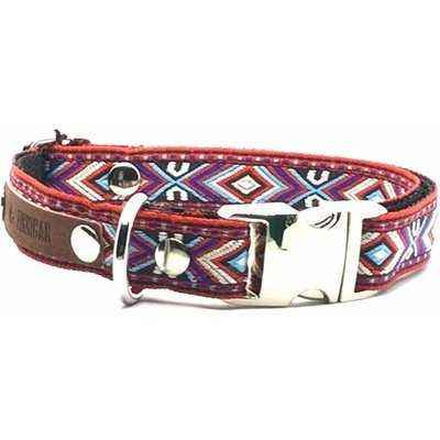 Royal Cotton Dog Collar with Engraved Buckle