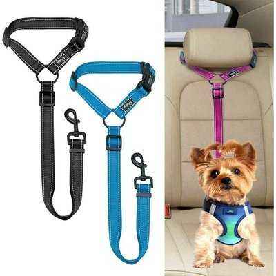 Dog Car Seat Belt Reflective Nylon Dogs Cat Safety Seat Belt Strap Car Headrest Restraint Safety Leads Vehicle Seatbelt Harness - Finnigan's Play Pen