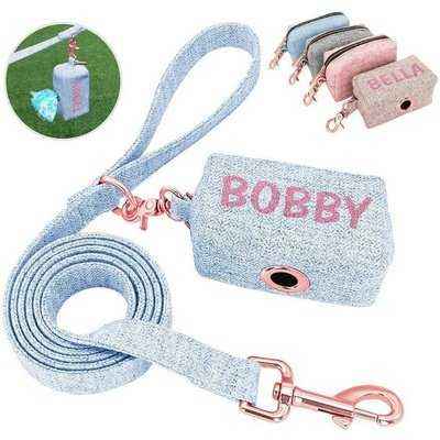 The Aristocanine Personalised Dog Garbage Bag and Leash Set