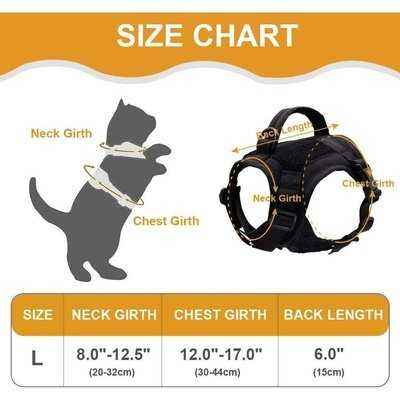 Luxury Tactical Nylon Cat Harness with Handle - Elite Pet Training and Walking Accessory