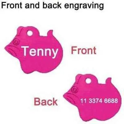 Personalised engraving text on pet id tags dog cat accessories Mouse styles pet dog tag engraved custom dog tag