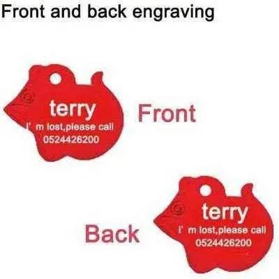 Personalised engraving text on pet id tags dog cat accessories Mouse styles pet dog tag engraved custom dog tag