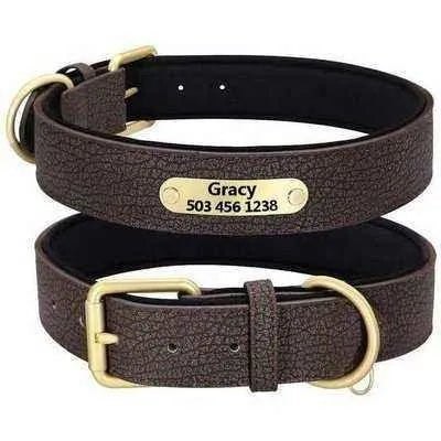 Royal Paws: Personalised Pooch Collar with Engraved ID Plate